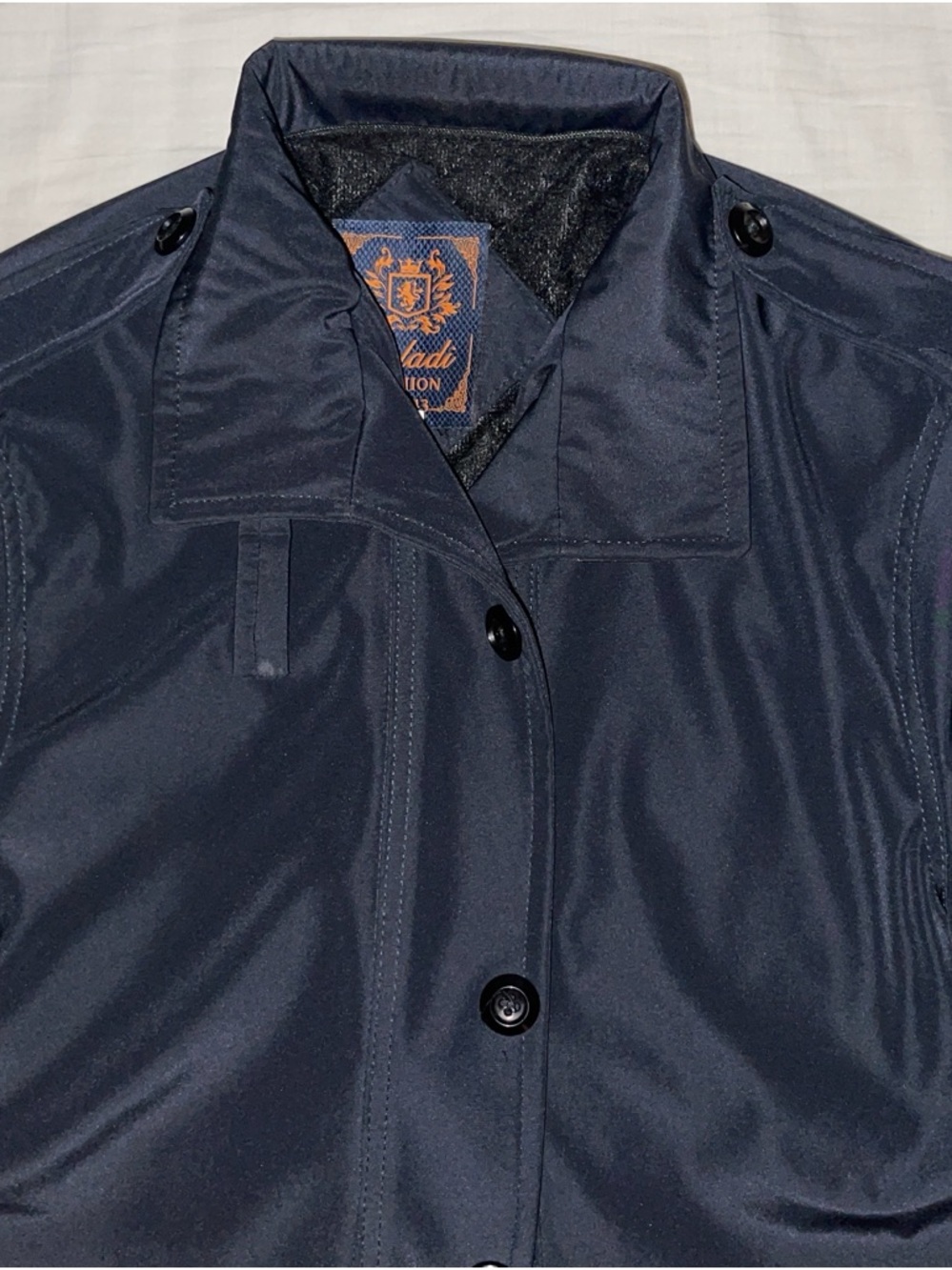 Tateossian Black Quilted-Lined Coat Interior Detail